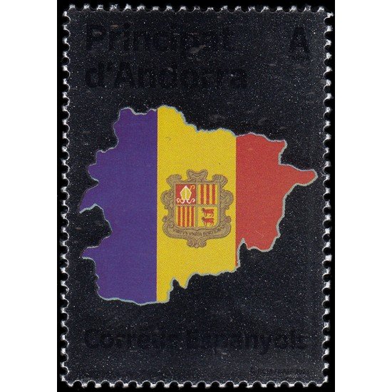 Andorra Española 537 2023 Bandera y escudo de Andorra MNH Tarifa A Andorra Española 537 2023 Bandera y escudo de Andorra MNH Tarifa A