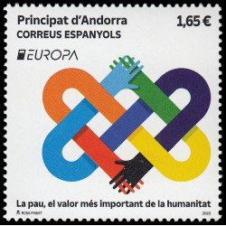 Andorra Española 542 2023 Europa La paz, el valor más importante de la humanidad MNH Andorra Española 542 2023 Europa La paz, el valor más importante de la humanidad MNH