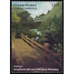 Andorra Española 543 2023 Paisajes Ampliación del camino Ral de la Massana MNH Andorra Española 543 2023 Paisajes Ampliación del camino Ral de la Massana MNH