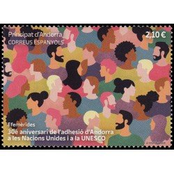 Andorra Española 544 2023 Efemérides 30 aniv. de la adhesión de Andorra a las Naciones Unidas y la UNESCO MNH Andorra Española 544 2023 Efemérides 30 aniv. de la adhesión de Andorra a las Naciones Unidas y la UNESCO MNH