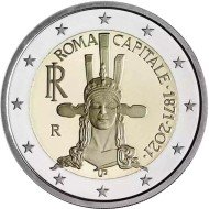Italia 2021 2 € euros conmemorativos Roma Capital
