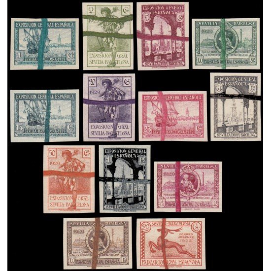 España Spain Variedad 434/47pr 1929 Pro Exposiciones de Sevilla y Barcelona España Spain Variedad 434/47pr 1929 Pro Exposiciones de Sevilla y Barcelona