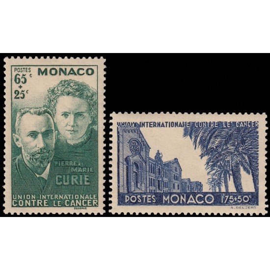 Monaco 167/68 1938 40 aniv. del descubrimiento del radio MNH Monaco 167/68 1938 40 aniv. del descubrimiento del radio MNH