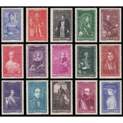 Monaco 234/48 1942 Príncipes y princesas de Mónaco A favor de obras de caridad MH Monaco 234/48 1942 Príncipes y princesas de Mónaco A favor de obras de caridad MH