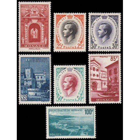 Monaco 503/09 1959 Príncipe Rainiero III Vistas del Principado MNH Monaco 503/09 1959 Príncipe Rainiero III Vistas del Principado MNH