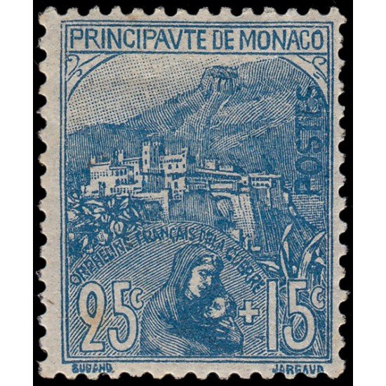 Monaco 30 1919 En beneficio de huérfanos de guerra Vistas de Monaco MH Monaco 30 1919 En beneficio de huérfanos de guerra Vistas de Monaco MH
