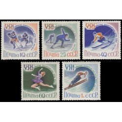 Rusia 2258/62 1960 8 Juegos olímpicos de invierno en Squaw Valley EEUU MNH Rusia 2258/62 1960 8 Juegos olímpicos de invierno en Squaw Valley EEUU MNH