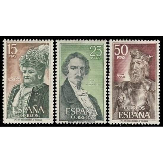 España Spain 2071/73 1972 Personajes Españoles MNH España Spain 2071/73 1972 Personajes Españoles MNH