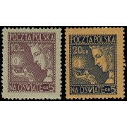 Polonia Poland 334/35 1927 Sobretasa en beneficio de la enseñanza MH