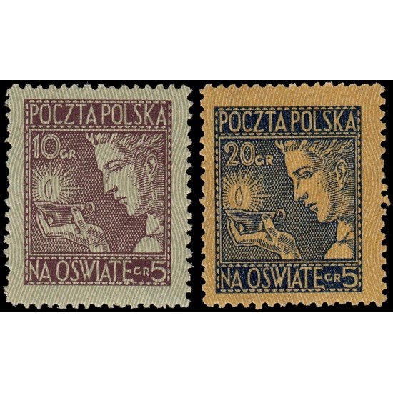 Polonia Poland 334/35 1927 Sobretasa en beneficio de la enseñanza MH Polonia Poland 334/35 1927 Sobretasa en beneficio de la enseñanza MH