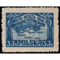 Polonia Poland 470 1946 Día de la Marina Carta del mar Báltico MNH Polonia Poland 470 1946 Día de la Marina Carta del mar Báltico MNH
