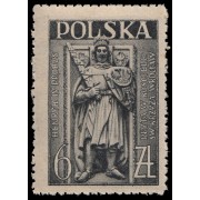 Polonia Poland 472 1946 Día de la arquitectura Monumento funerario de Henry IV MNH