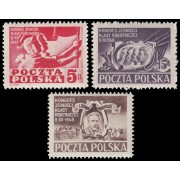 Polonia Poland 538/40 1948 Congreso de la unión de la clase obrera MNH