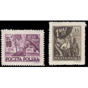 Polonia Poland 572/73 1950 60 aniv. del primer correo MNH
