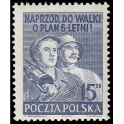 Polonia Poland 582 1950 En favor de la realización del plan sexenal MNH
