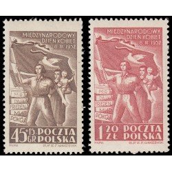 Polonia Poland 634/35 1952 Día internacional de la mujer MNH Polonia Poland 634/35 1952 Día internacional de la mujer MNH
