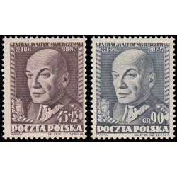 Polonia Poland 636/37 1952 5 aniv. de la muerte del general Swierczewski MNH Polonia Poland 636/37 1952 5 aniv. de la muerte del general Swierczewski MNH