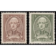 Polonia Poland 648/49 1952 140 aniv. de la muerte de Hugo Kollataj MNH