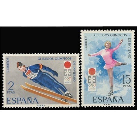 España Spain 2074/75 1972 XI Juegos Olímpicos de invierno en Sapporo MNH