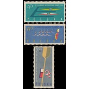 Polonia Poland 1117/19 1961 6 Campeonatos de Europa de canoa MNH