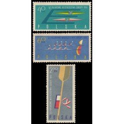 Polonia Poland 1117/19 1961 6 Campeonatos de Europa de canoa MNH Polonia Poland 1117/19 1961 6 Campeonatos de Europa de canoa MNH