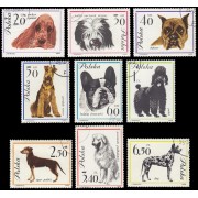 Polonia Poland 1232/40 1963 Perros de raza Matasellos a favor