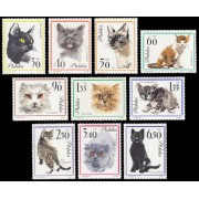 Polonia Poland 1332/41 1964 Gatos diversos MNH