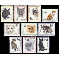 Polonia Poland 1332/41 1964 Gatos diversos MNH Polonia Poland 1332/41 1964 Gatos diversos MNH