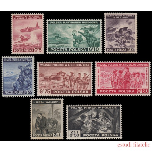 Polonia Poland E 9/16 1943 Sujetos diversos MNH