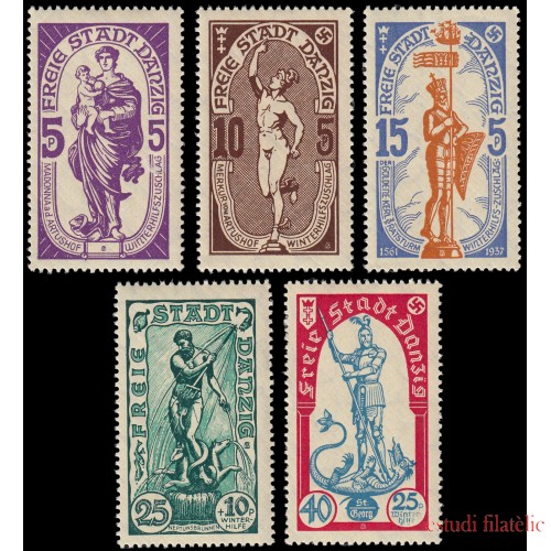 Danzig 230/34 1937 Ayuda de invierno MNH