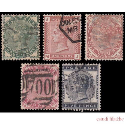 Gran Bretaña 67/71 1880-81 Reina Victoria Usados