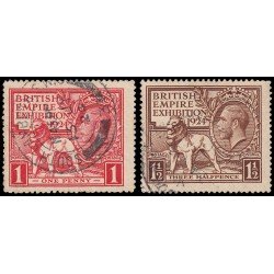 Gran Bretaña 171/72 1924 Exposición del Imperio británico en Wembley Usados Gran Bretaña 171/72 1924 Exposición del Imperio británico en Wembley Usados