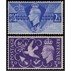 Gran Bretaña 235/36 1946 Aniversario de la Victoria MNH Gran Bretaña 235/36 1946 Aniversario de la Victoria MNH