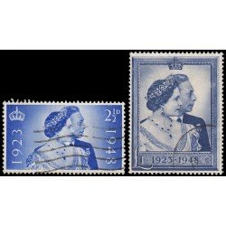 Gran Bretaña 237/38 1948 Bodas de plata de los soberanos Usados Gran Bretaña 237/38 1948 Bodas de plata de los soberanos Usados