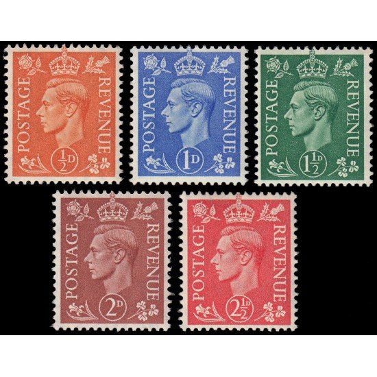 Gran Bretaña 251/55 1951 Jorge VI MNH