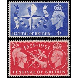 Gran Bretaña 260/61 1951 Festival nacional MNH Gran Bretaña 260/61 1951 Festival nacional MNH