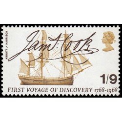 Gran Bretaña 513 1968 Bicentenario del primer viaje del capitán Cook MNH Gran Bretaña 513 1968 Bicentenario del primer viaje del capitán Cook MNH