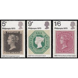 Gran Bretaña 599/01 1970 Philympia 70 Exposición filatélica MNH Gran Bretaña 599/01 1970 Philympia 70 Exposición filatélica MNH