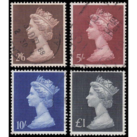 Gran Bretaña 487/90 1967-70 Elizabeth II Usados Gran Bretaña 487/90 1967-70 Elizabeth II Usados