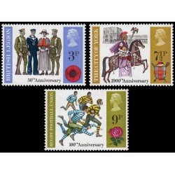 Gran Bretaña 643/45 1971 Aniversarios MNH Gran Bretaña 643/45 1971 Aniversarios MNH
