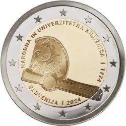 Eslovenia 2024 2 € euros conmemorativos Av. Biblioteca Nacional Eslovenia 2024 2 € euros conmemorativos Av. Biblioteca Nacional