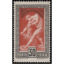 France Francia 185 1924 Juegos Olímpicos París Milón de Crotona MNH France Francia 185 1924 Juegos Olímpicos París Milón de Crotona MNH