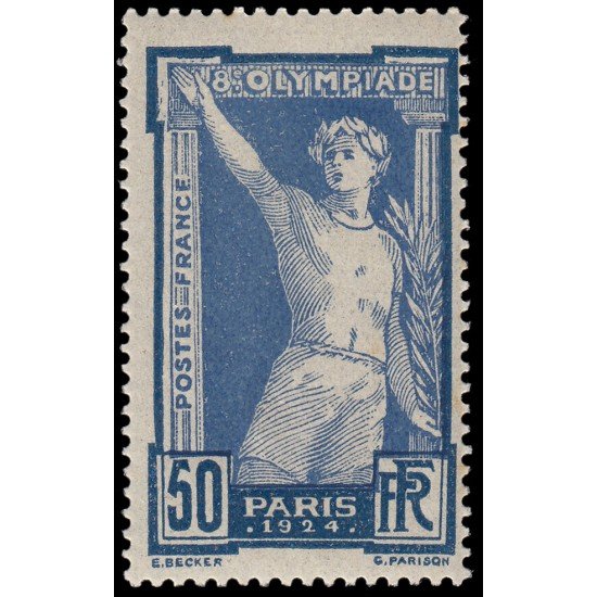 France Francia 186 1924 Juegos Olímpicos París Atleta MNH France Francia 186 1924 Juegos Olímpicos París Atleta MNH