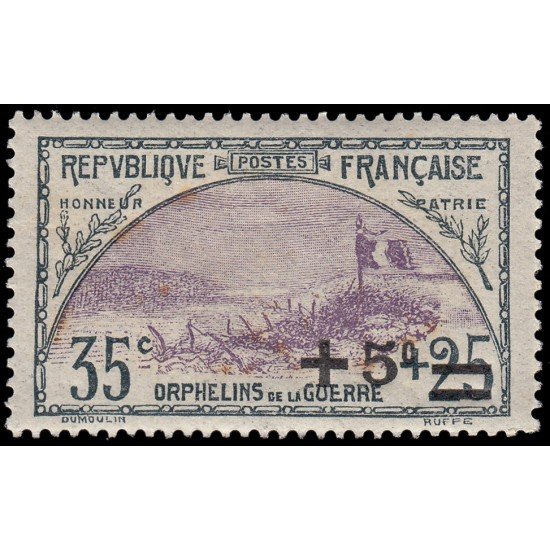 France Francia 166 1922 Orphelins En beneficio de huérfanos de guerra MNH France Francia 166 1922 Orphelins En beneficio de huérfanos de guerra MNH
