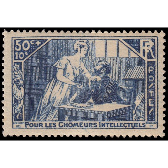 France Francia 307 1935 En beneficio de intelectuales desempleados MNH France Francia 307 1935 En beneficio de intelectuales desempleados MNH
