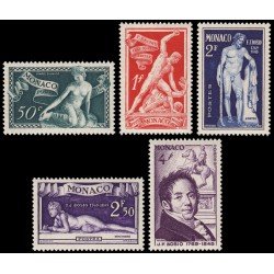 Monaco 314/18 1948 A la memoria del escultor F.J. Bossio Esculturas MNH Monaco 314/18 1948 A la memoria del escultor F.J. Bossio Esculturas MNH
