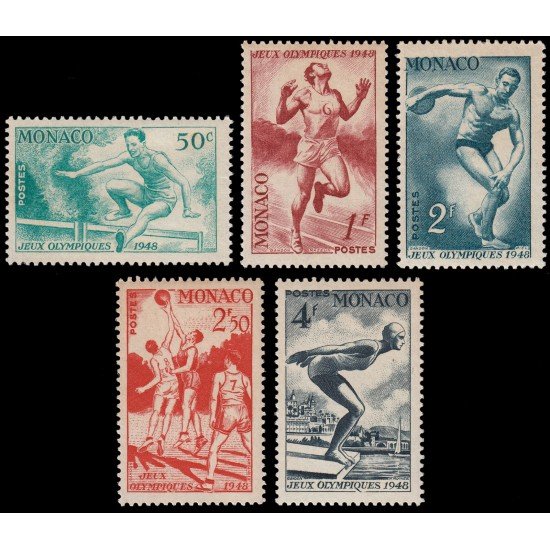 DEP7/S Monaco 319/23 1948 JJOO de Londres Disciplinas deportivas MNH DEP7/S Monaco 319/23 1948 JJOO de Londres Disciplinas deportivas MNH