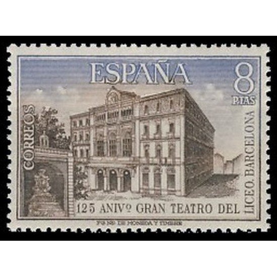 España Spain 2114 1972 125 Aniversario del Gran Teatro del Liceo MNH