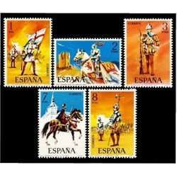 España Spain 2139/43 1973 Uniformes militares MNH España Spain 2139/43 1973 Uniformes militares MNH