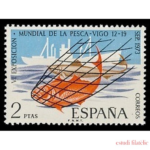 España Spain 2144 1973 VI Exposición Mundial de la Pesca Vigo MNH